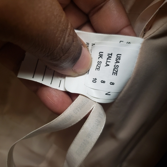 Morilee Madeline Gardner Navy Lace Nude Under Sleeveless Floor Length Gown Sz 8 - Picture 12 of 12